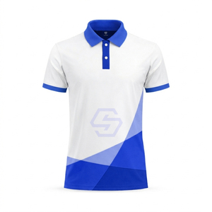 Polo de golf à manches courtes pour homme, haute performance, 100 % polyester, tissu respirant et à séchage rapide pour le sport et les occasions décontractées - Product Image 1