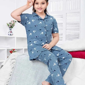 Conjunto de Pijama de Algodón Estampado para Niñas - Product Image 1