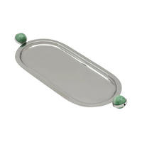 Plateau de service pour chocolats et sucreries, design arabe royal, écologique, en acier inoxydable, passe au lave-vaisselle, non toxique, personnalisable