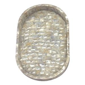 Bandeja de servicio de ratán hecha a mano de alta calidad con incrustaciones de nácar, variedad de platos decorativos de panadería de Ramadán - Product Image 1