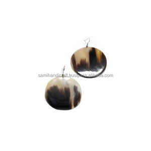 Pendientes Únicos Hechos con Cuerno de Búfalo Natural, Certificados por IGI, Regalo Clásico de Lujo para Mujer, para Fiestas y Eventos, de la India - Product Image 4