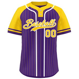 Maillot de baseball à col ras du cou en polyester écologique, color block, numéro personnalisé, impression intégrale durable - Product Image 6