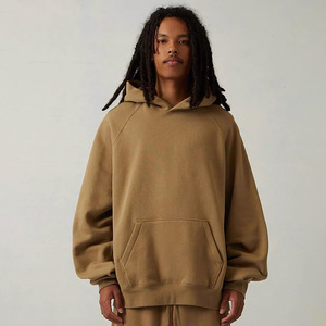 Sweat-shirts à capuche d'hiver épais de haute qualité, personnalisables (impression et broderie), en polaire écologique, avec poche, coupe oversize et épaules tombantes - Product Image 2