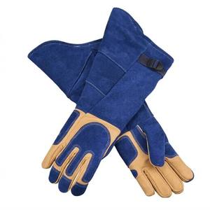 Heat Shield Welding Leather Gloves <b>Fire</b> Resistant Kevlar Stitched Long Gauntlet Mig Tig Welders Work Gloves Europe - Product Image 1