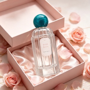 OEM Luxury Cosmetic <strong>Packaging</strong> 100ml Premium Empty Artistic Glass Perfume Bottle with Sphere Lid for Women <strong>Pefume</strong> - Product Image 1