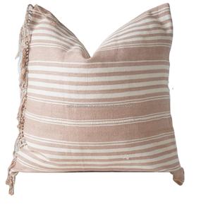 Boho Home Decor Taie d'oreiller tissée à la main 18x18 Housse de coussin de canapé avec pompon géométrique et motif à pois - Product Image 2