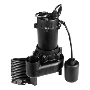 Pompa sommergibile automatica per acque reflue/effluenti da 1 HP, 5200 GPH, con scarico NPT da 2 pollici in ghisa e interruttore a galleggiante con cavo. - Product Image 1