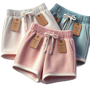 Taille haute femmes doux tricoté Sexy Shorts Fine coton motif solide respirant dames chaud pantalons courts été taille régulière/grande - Product Image 3