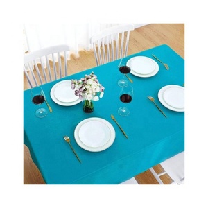Mantel de Lino de Lujo Cuadrado, Impermeable, Duradero, Personalizado, al por Mayor, Blanco, Único, para Fiestas, Bodas, Bordado, Desechable - Product Image 4