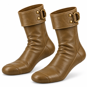 Calcetines Khuff de Cuero para Hombre, Calzado Islámico Tradicional de Media Pantorrilla con Puño Ajustable para Venta al por Mayor y Fabricación Personalizada - Product Image 4