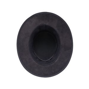 Sombrero Outback de Cuero Negro Mate, Resistente al Agua, de Ala Ancha, con Banda de Cuero Trenzado - Product Image 3