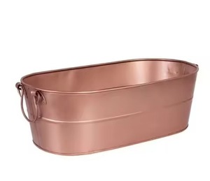Solid Metal Ice Beverage Tub Stainless Steel Party Cooler Bucket Wine <b>Beer</b> <b>Chiller</b> Tub Bar Use - Product Image 3