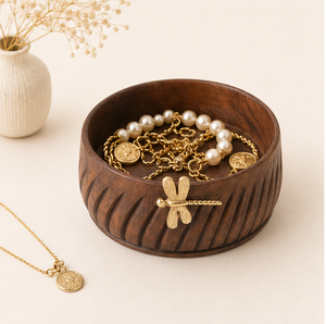 Tazón para Servir Ensaladas de Madera de Acacia Tallado a Mano con Borde Dorado, Diseño Moderno, Ecológico y Duradero, Precio de Fábrica - Product Image 2