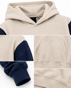 Sweat-shirt surdimensionné personnalisé pour homme, 360g, 100% coton molletonné, lourd, uni, avec poche avant, streetwear, écologique, respirant, séchage rapide, ODM - Product Image 5