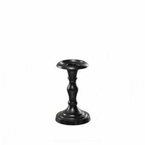 Slishty <b>Black</b> Steel Candle Stand Durable Home Decoration Taper Candle <b>Holder</b> Minimalist Design - Product Image 4