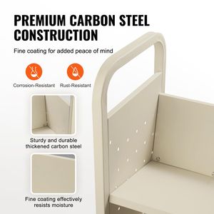 Carrello Porta Libri a Rotelle Monofacciale con Capacità di 150 kg, 79,5 cm x 38,7 cm x 124,7 cm, Ripiani Inclinati a V in Acciaio, Blocco da 4 Pollici - Product Image 3