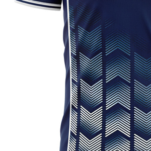 Custom Sublimated <b>Soccer</b> Jersey Men Navy Blue Geometric Pattern Crew Neck Short Sleeve Moisture Wicking Regular Fit Lightweight - Product Image 5
