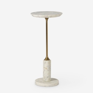 Mesa de Cóctel de Aluminio de Alta Calidad, Mueble de Primera Calidad con Detalles Metálicos, Mesa Auxiliar para el Hogar, Hotel, Vino y Bebidas, Latón - Product Image 1