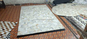 Nueva tendencia, alfombras y alfombras de cuero genuino hechas a mano reales, alfombras de retales de cuero de vaca de Venta caliente para sala de estar, área grande - Product Image 5