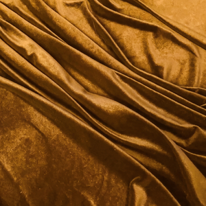 Premium 100% Polyester Gold Velvet Fabric 130 GSM Plain Dyed Medium Weight Brushed Sueded Soft Modern Breathable Wrinkle - Product Image 2
