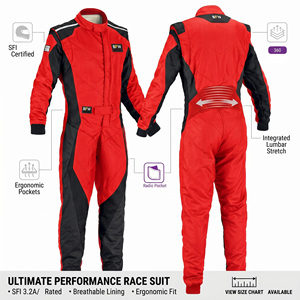 Combinaison de course automobile BFW Racing, simple couche, en coton ignifuge, unisexe, adulte, disponible en plusieurs couleurs, logo gratuit - Product Image 2
