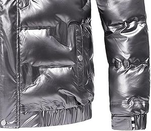 Chaqueta Acolchada de Poliéster Impermeable y Transpirable para Hombre, con Cremallera Frontal, Diseño OEM Personalizado, Recubierta, Delgada, con Burbujas, Resistente al Viento y Acabado Brillante - Product Image 4