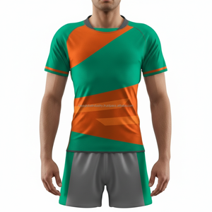 Uniforme de Rugby Personalizado con Estampado de Manga Corta, Venta al Por Mayor OEM - Product Image 1