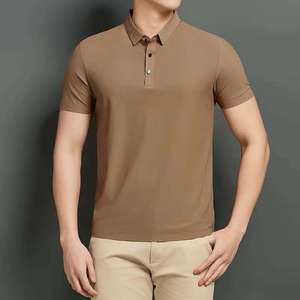 Chemise Homme Slim Fit Respirante à Motif Uni en Tissu Toile Polyester/Coton Manches Courtes Toutes Saisons Décontractée - Product Image 1