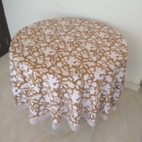 Nappe de table rectangulaire personnalisable Balajee TC-05 2023 en coton biologique imprimé à la main, motif floral moderne, pour mariage