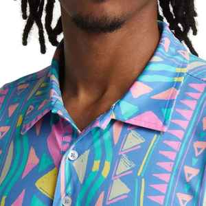 Polo à motif floral unique, respirant, séchage rapide, vêtement de mode pour les vacances d'été, coupe décontractée, impression par sublimation - Product Image 3