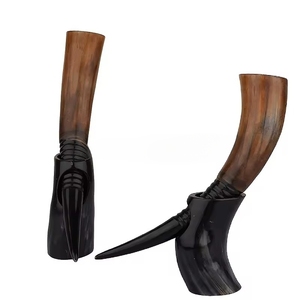 Corne à boire viking artisanale de haute qualité, écologique, en forme d'ox, avec support, forme naturelle, REHMAN CRAFT - Product Image 5