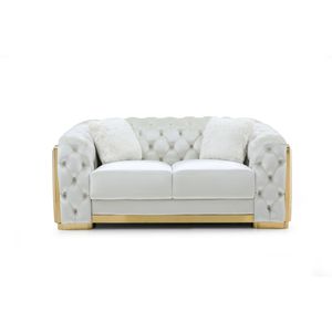 Divano a Due Posti Lexi G0597A L in Avorio, Elegante Divano per Soggiorno - Product Image 5