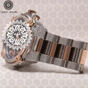 Charm Jewells Luxury Men's Stainless Steel <b>Watch</b> <b>Case</b> 40mm Dial Glass Crystal 20mm Band Mechanical Movement 10 Bar Water - Product Image 4