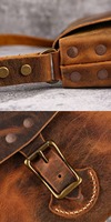 Tas Selempang Pria Kulit Asli Vintage Berkualitas Premium, Rantai Bergaris, Mewah, Tahan Lama, Ringan, Berkualitas Tinggi, dengan Kancing, untuk Laptop