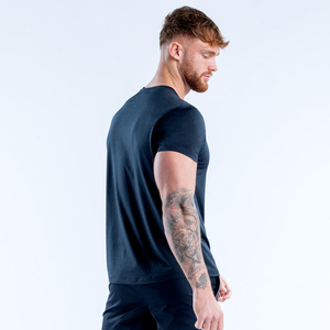Camisetas Deportivas Tejidas para Hombre con Logotipo Personalizado OEM, Secado Rápido, Transpirables, Anti-Pilling, con Dobladillo Ligeramente Curvado para Correr y Gimnasio - Product Image 3