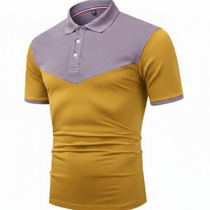 Polo élégant pour homme à manches courtes en mélange de coton respirant, coupe ajustée, décontracté, mode estivale urbaine - Product Image 3