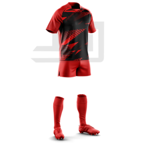 Kit Athlétique de Rugby Personnalisé : Maillot et Short Imprimés, Séchage Rapide, Anti-Transpiration, Tenue Sportive Professionnelle pour Joueurs d'Équipe 100% - Product Image 2