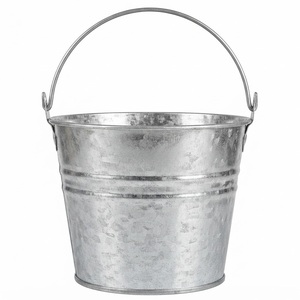 Galvanized Metal <b>Bucket</b> Iron Water <b>Bucket</b> Construction Pail Steel <b>Tin</b> Pail with Handle for Wholesale Home Garden Cleaning - Product Image 5