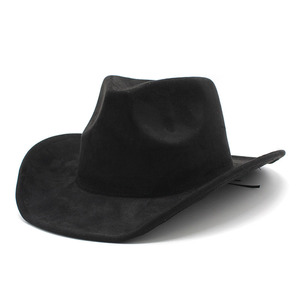 Big <b>Wide</b> Brim Polyester/Cotton Fedora Hats Men Women Western Solid Cowboy Panama Rancher Character Breathable Premium Quality - Product Image 4