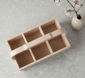 Caddy en bois moderne de style scandinave contemporain, exporté d'Inde, pour la décoration intérieure, modèle unique - Product Image 5