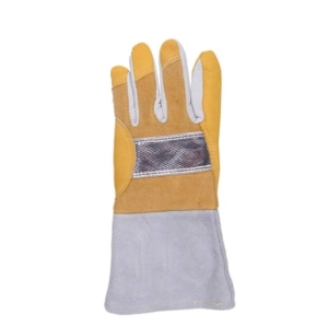Gants de soudeur en cuir de vachette aluminisé de qualité supérieure, résistants à la chaleur, aux étincelles et au feu, pour travaux lourds et de construction. - Product Image 1