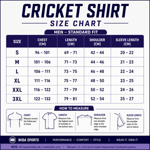 Wida Sports Cricket Shirt Custom Team Jersey Sublimation Print Breathable Lightweight 100% Polyester Eco-Friendly Uniform - Product Image 6