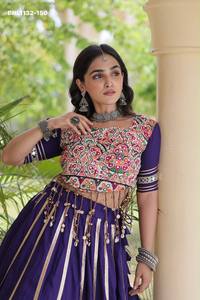 Lehenga de Rayón de Alta Calidad de 14 kg con Volantes y Encaje Gota Patti - Blusa Preconfeccionada con Bordado y Dori Latkan, Moda Femenina - Product Image 3