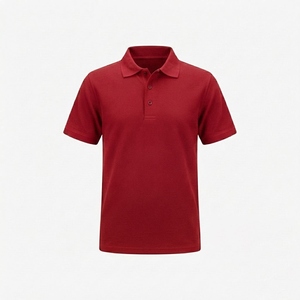 Boys High School Uniform Jersey Polo Shirt Children Plain Orange 100% Polyester Machine Washable Schoolwear - Product Image 6