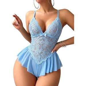 Traje de cuerpo completo para mujer, moderno, transpirable, con patrón de malla, de color liso, atractivo. - Product Image 4