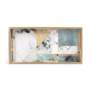 Plateau de service de luxe personnalisé pour le Ramadan - Grande taille avec cadre doré et impression UV sur verre pour usage familial et en restaurant - Product Image 5