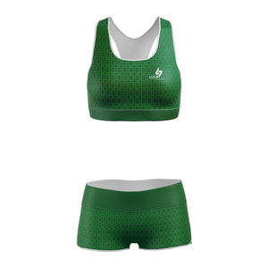 Conjunto Deportivo Sublimado Personalizado para Mujer, Bra Deportivo y Pantalones Cortos de Cintura Alta para Yoga, Gimnasio, Ejercicio, Ropa Deportiva OEM - Product Image 1