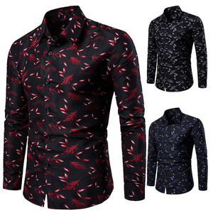 เสื้อเชิ้ตผู้ชายแขนยาวพิมพ์ลายดิจิทัล ผ้าโพลีเอสเตอร์ 160 กรัม ทอแบบลำลอง ปกคอปก ติดกระดุม  สั่งทำได้ - Product Image 1