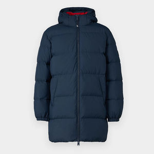 Parka longue noire à capuche OEM Heavy Best Bubble, manteau matelassé brillant personnalisé pour homme, confortable, avec logo personnalisé - Product Image 1