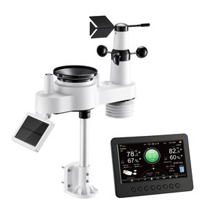 Estación Meteorológica Inalámbrica 7 en 1 con Pantalla TFT de 7 Pulgadas, Energía Solar, Sensor Exterior, Pluviómetro Interior/Exterior - Product Image 5